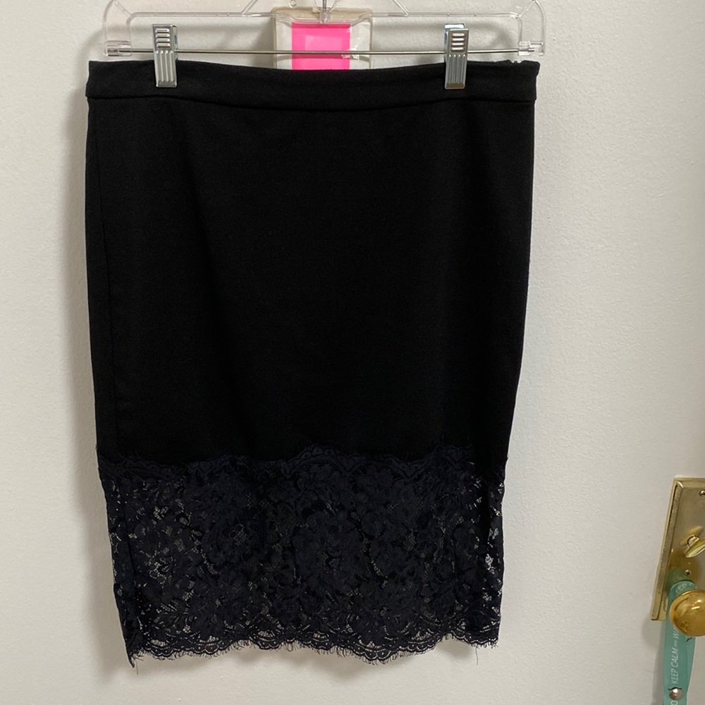 Black lace skirt